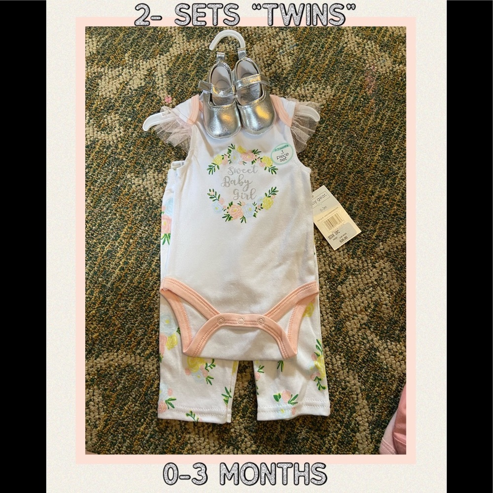 Sweet baby girl outfit with matching shoes!! 💐